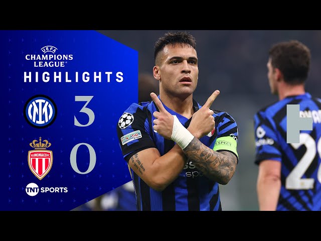 Martinez Scores Stunning Hat-Trick 🔥 | Inter Milan 3-0 Monaco | UEFA Champions League Highlights