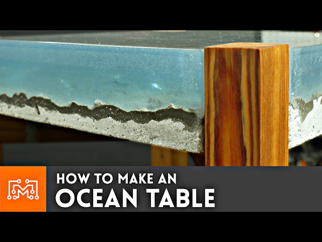 How to make an Ocean Table // Concrete and Epoxy Resin | I Like To Make Stuff