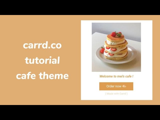 ˚₊· Aesthetic「 carrd.co 」 Tutorial ✰ Cafe Themed [quick + easy]