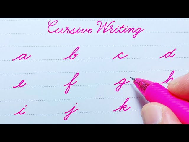 Cursive writing a to z | Cursive abcd | Cursive small letters abcd | Cursive handwriting practice