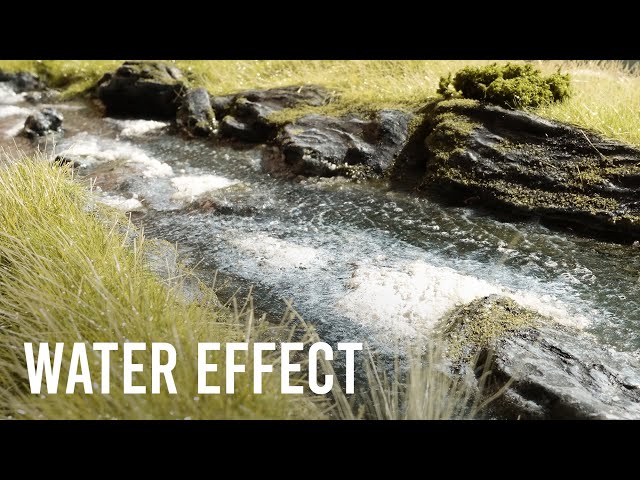 Build a realistic river  - water/foam effect -  Model railway - tutorial