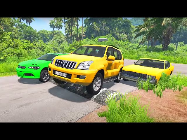 Cars Vs Massive Speed Bumps #6 - BeamNG.Drive