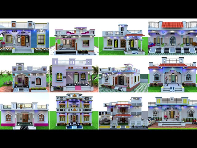 20 Beautiful village single floor home front design ,Indian village single floor home front design