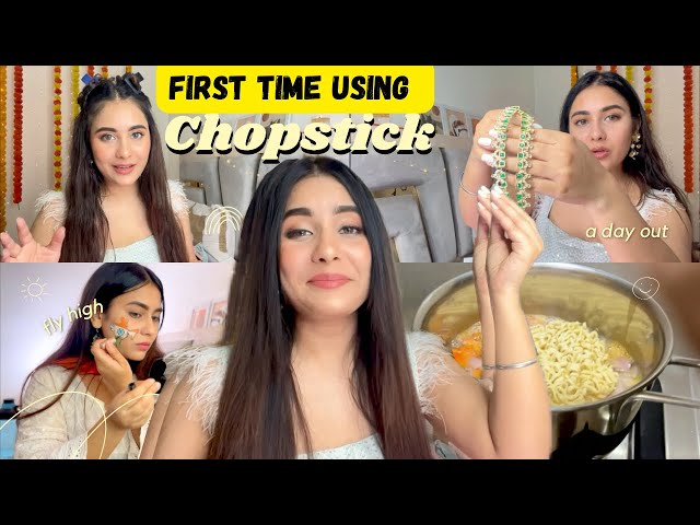 First Time Trying Chopstick | Dyson Review | Deepshikha Vlogs