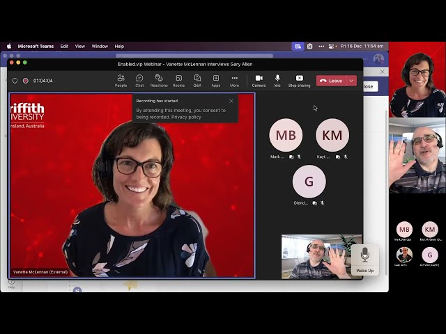 Webinar 001 - Vanette McLennan interviews Gary Allen - 16 Dec 2022