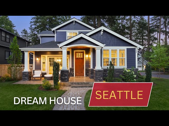 A stunning view of luxurious homes in Seattle  Washington State.