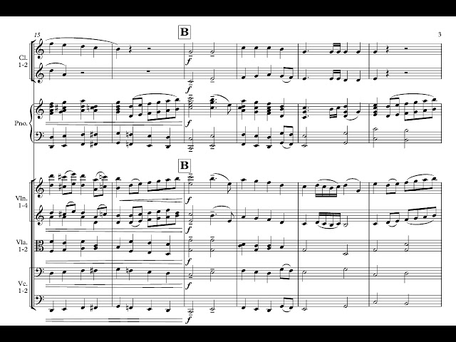 Slow wedding march arranged for chamber orchestra (orchestration study)