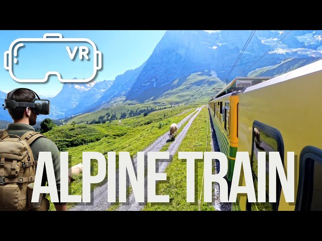 🏔️ EPIC Train Ride Through the Swiss Alps in 8K 360° VR | Grindelwald-Kleine Scheidegg 🚂 | VR Travel