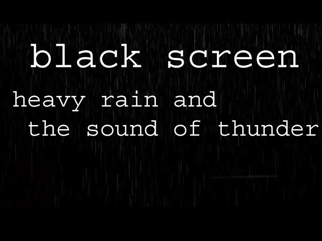 Heavy Rain and Thunder Sounds for Sleeping - Black Screen, Thunderstorm Sleep Sounds, Live Stream