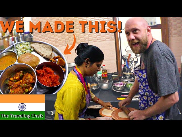 American Chef Takes An INDIAN FOOD COOKING CLASS 🇮🇳 Trying Indian Food Reaction