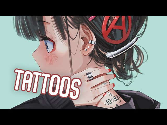 「Nightcore」→ Tattoos (Lyrics) by Gun Boi Kaz