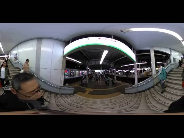 360゜動画　リコーシータＳ　近鉄鶴橋駅  Kintetu Turuhasi