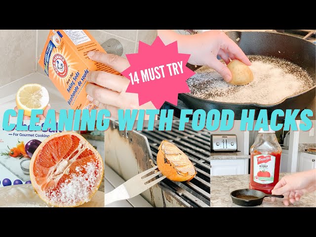 CLEANING WITH FOOD HACKS | 14 MUST TRY AMAZING HACKS USING FOOD TO CLEAN YOUR HOME