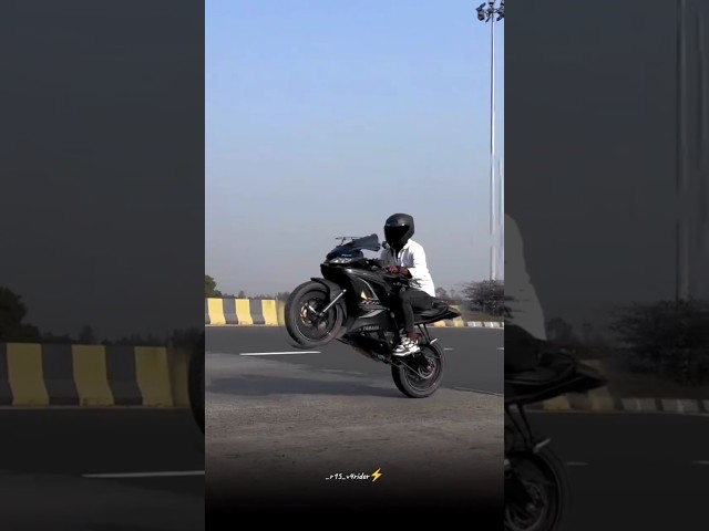 YEDA YUNG ⚡R15 WHILE ⚡😎 #ytshorts ##reels #viralshort #bike #reelkarofeelkaro