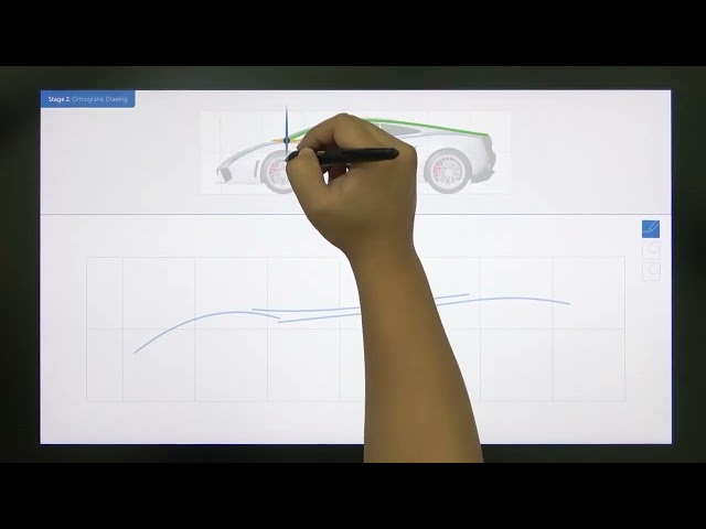 Beyond the Age of 10: An Interactive Car Drawing System for Training Perspective Drawing Skills