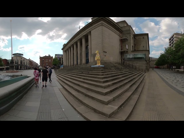 360° Walking from the Town hall to City hall, Sheffield