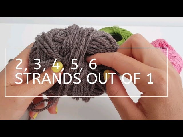 Lifehack with Yarn. How to Make 3 Strands and More from One Ball of Yarn.