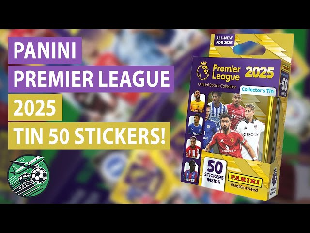 2025 Premier League sticker collection Tin, with 50 stickers!