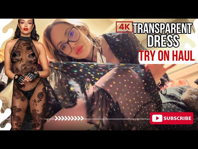 TRANSPARENCU DRESS TRYON HAUL IN A SHOPPING MALL || SEE THROUGH SHEER FABRICS #trending #fashion