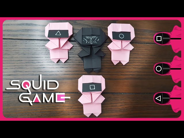 How To Make The Pink Soldiers from Squid Game | #squidgame #squidgame2  #origami