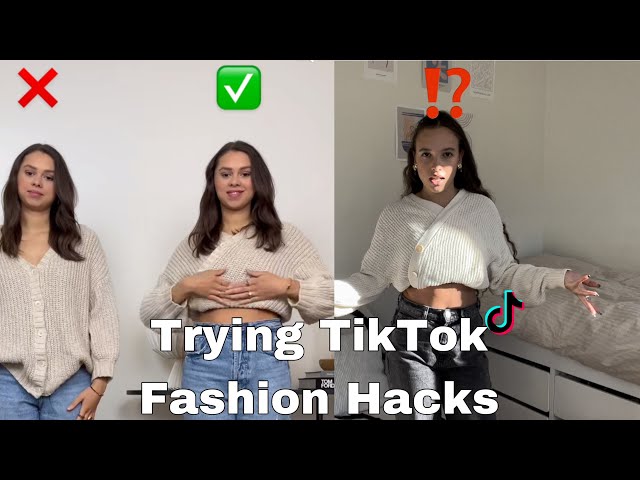 Trying TikTok Fashion Tricks & Hacks | how to style basics, how to elevate your wardrobe.