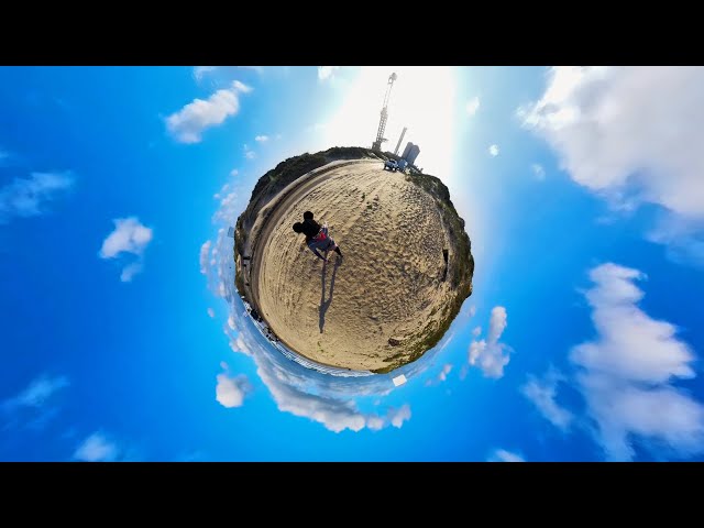 [360°] Starship launch site view from Boca Chica Beach