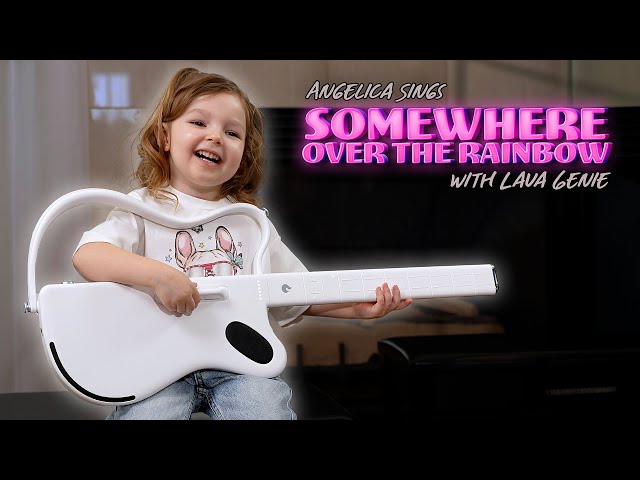 3-Year-Old Angelica Nero Sings "Somewhere Over the Rainbow" with a Lava Genie Guitar!