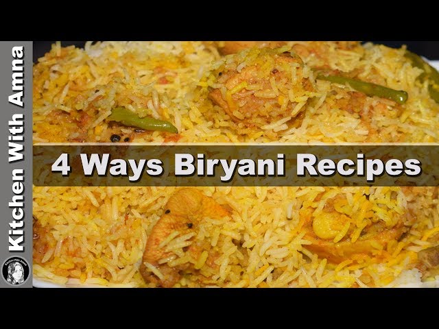 4 Ways Chicken Biryani Recipes - Eid Special Recipes - Kitchen With Amna