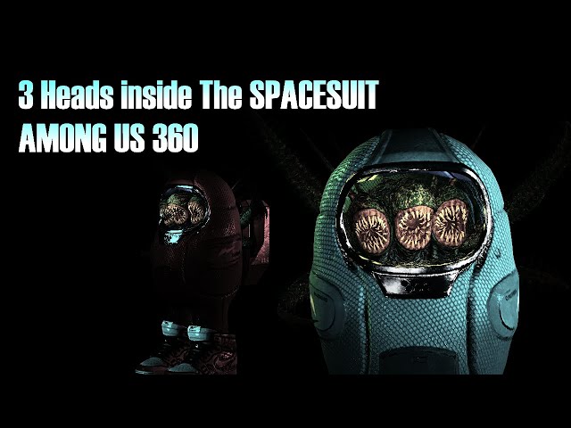 3 Heads inside The Space Suit (AMONG US) 360