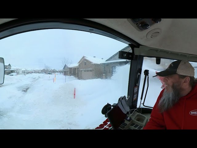 Snow blowing Ottawa Snow Removal 360 degree camera view