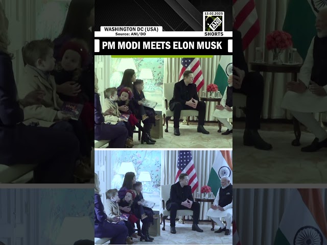 Tesla CEO Elon Musk meets PM Narendra Modi at Blair House in Washington DC