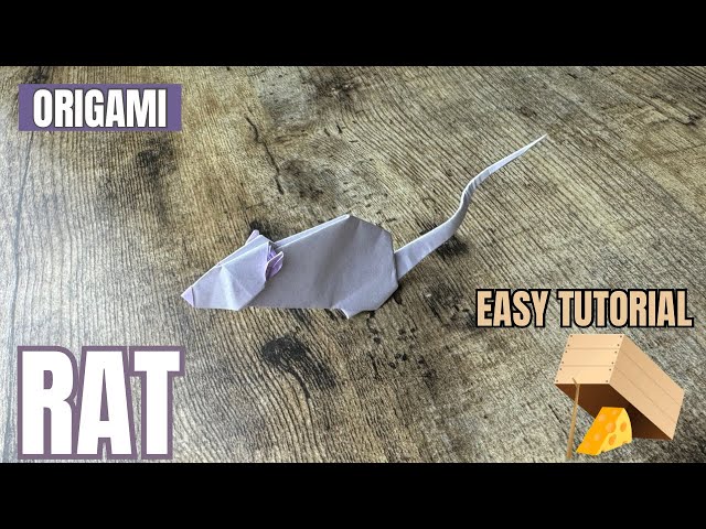 EASY ORIGAMI RAT TUTORIAL STEP BY STEP | DIY PAPER RAT ORIGAMI | PAPER MOUSE ORIGAMI WORLD CRAFT ART