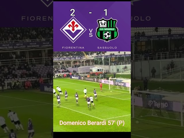 FIORENTINA 2-1 SASSUOLO ~ Fiorentina vs Sassuolo 2-1 ~ Domenico Berardi Goal ~ Serie A 2022/2023