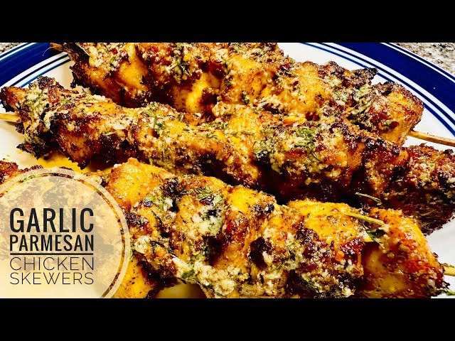 Garlic Parmesan Chicken Skewers Recipe | Air Fryer Chicken Recipe| Easy Chicken Kebab in Air Fryer