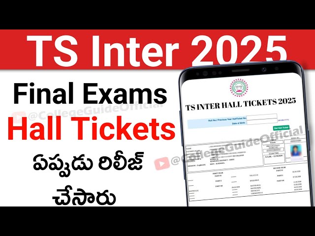 TS Inter Theory Hall Tickets 2025 Download Date | | TS inter Hall Tickets 2025 Download Online Link