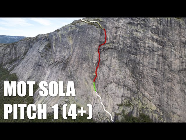 A Norwegian Classic: Mot Sola, Pitch 1 (4+), Hægefjell | POV Trad Climbing