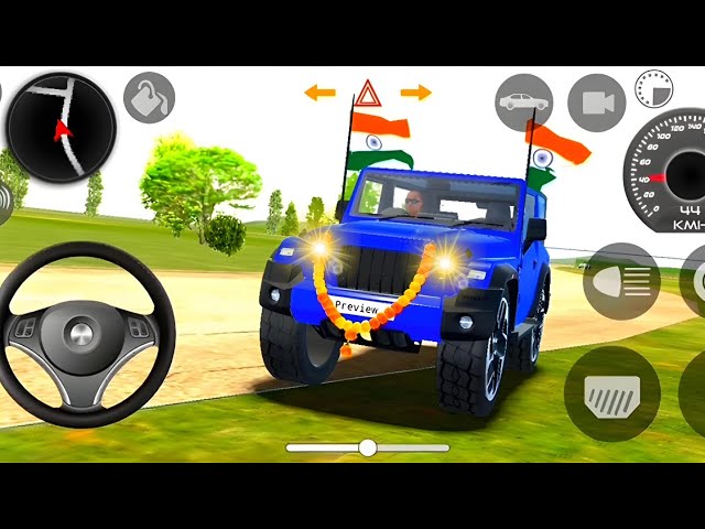 Dollar (Song) Modified Mahindra Blue Thar😈|| Indian Cars Simulator 3D || Android Gameplay