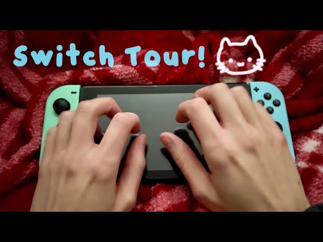 My Nintendo Switch Tour! (Soft spoken, hand movements, tapping) ASMR