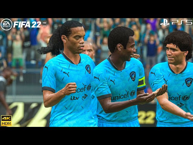 FIFA 22 PS5 - Soccer AID Vs MLS All Stars Ft. Pele, Maradona, Zidane, | 4K HDR Gameplay