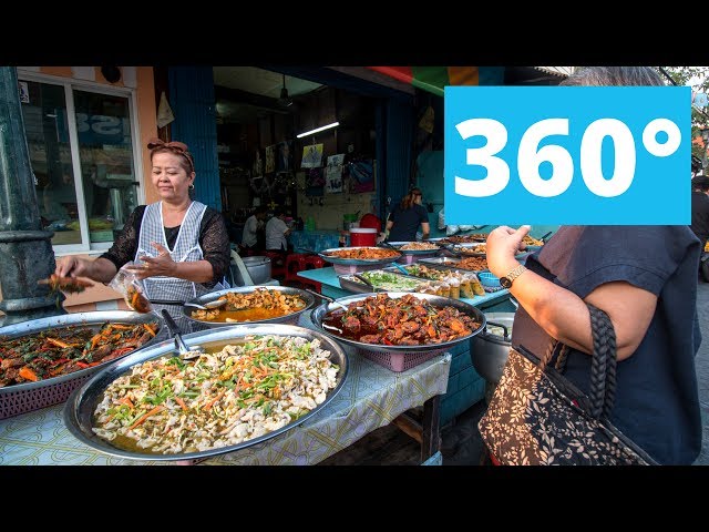 360 video:  Soi Yuttha Sueksa Street - Streetfood, Bangkok, Thailand