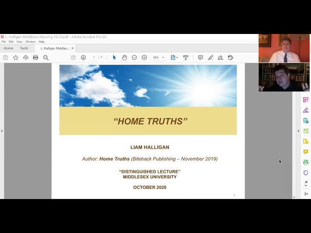 Liam Halligan 'Home Truths: the UK's chronic housing shortage' webinar at Middlesex University.