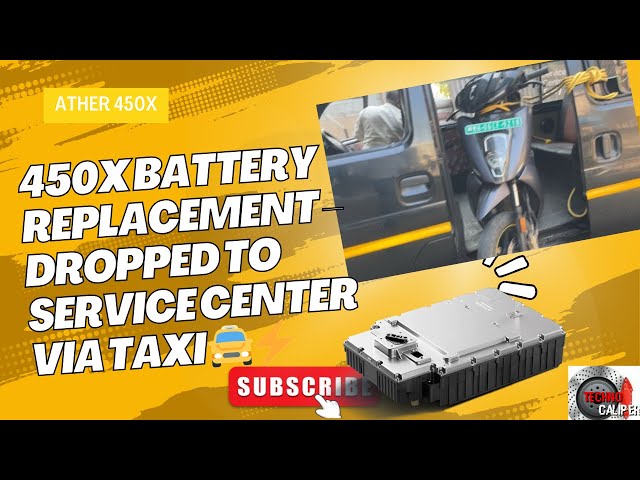 Ather 450X Battery Replacement – Dropped to Service Center via Taxi 🚖⚡ #ather450x