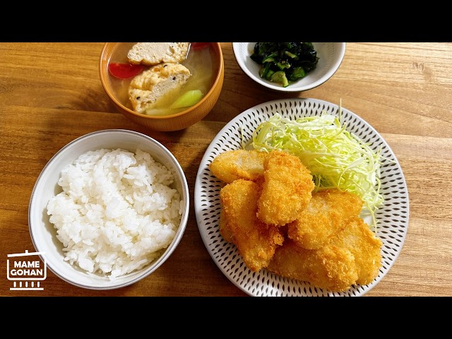 Deep-Fried Daikon Radish / Ganmodoki Miso Soup / Vinegared Wakame and Cucumber