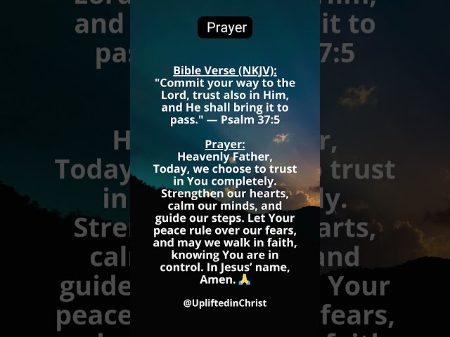 Trusting God: Morning Prayer ✝️🙏 #prayer  #strength  #faith