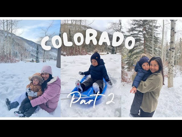 Colorado Vlog Part 2: Vail Village (Gondola Ride, Ice Skating, Stroll with toddler, No-Ski Trip)