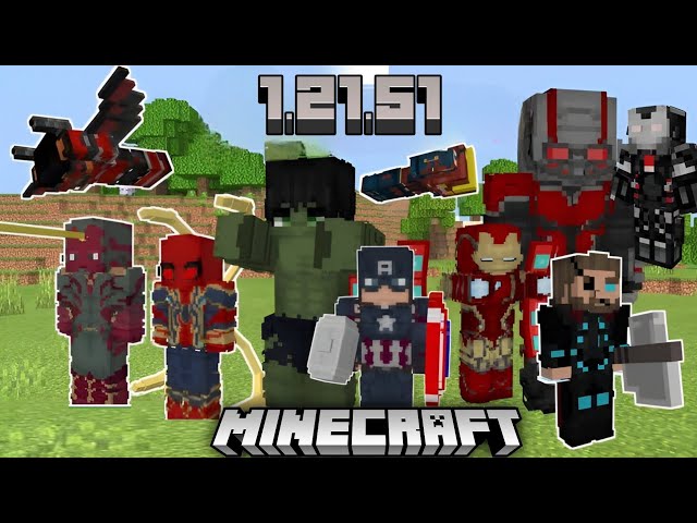 MARVEL SUPERHEROES ADDON!!! | Minecraft Marvel Superheroes Project Addon for 1.21