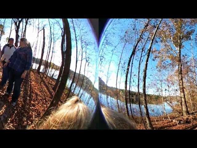 Meyer family runs along the Lake Snowden dam trail