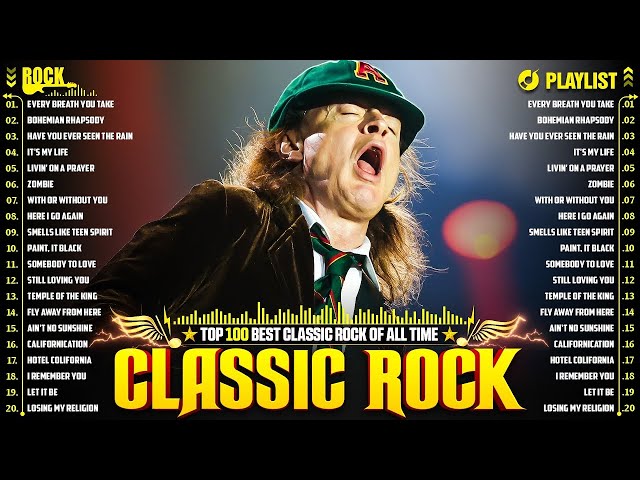 Classic Rock Songs 70s 80s 90s Full Album - Queen, Eagles, Pink Floyd, Def Leppard, Bon Jovi, ACDC