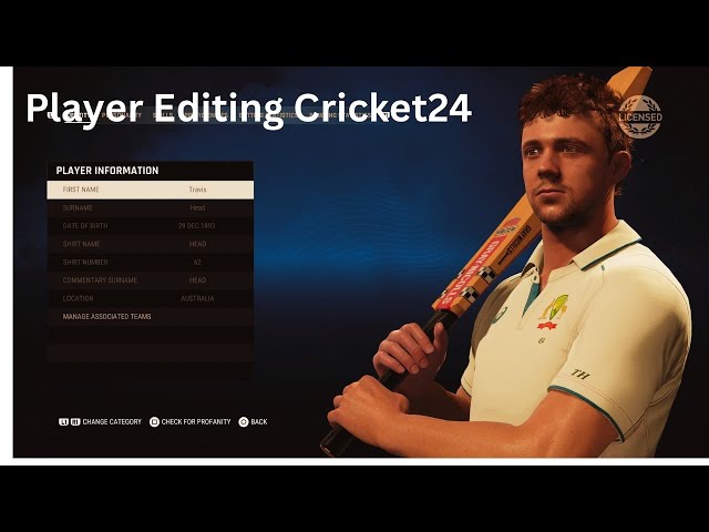 Cricket24 | How to edit player in cricket24 step by step