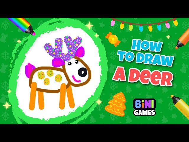 Christmas | How to draw a Deer